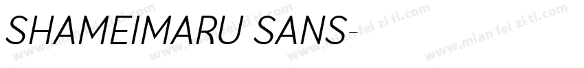 SHAMEIMARU SANS字体转换